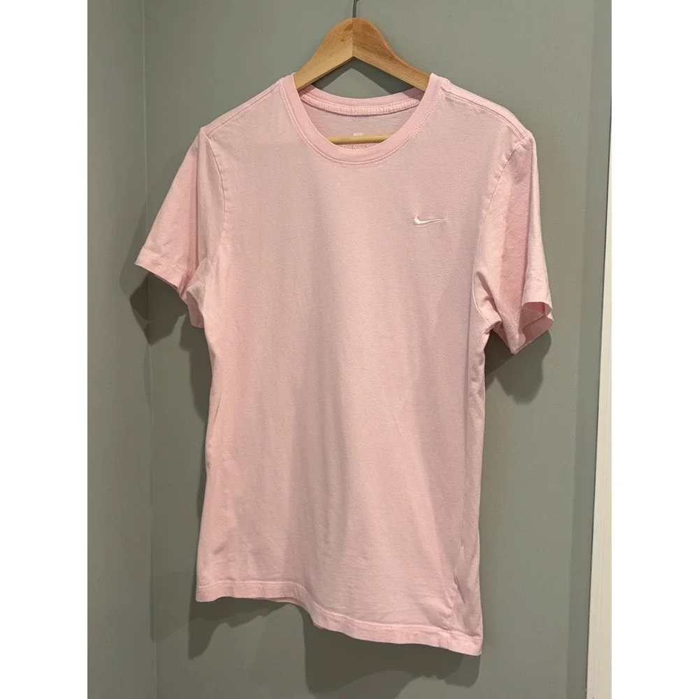 Nike The Nike Tee Womens Small Pink Short Sleeve Embroidered Swoosh Cotton Shirt